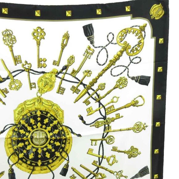 Hermes Carre90 Scarf LES CLES Key Silk Multicolor - Picture 4 of 7